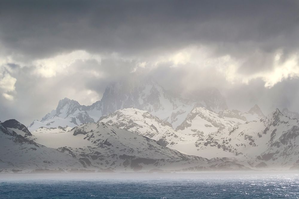 Antarctica-South Georgia Island-Coopers Bay Storm clouds over mountains  art print by Jaynes Gallery for $57.95 CAD